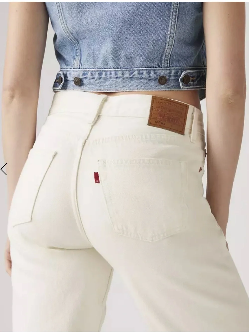 Levi’s 501 90’s Women's mid rise jeans ecru/ white